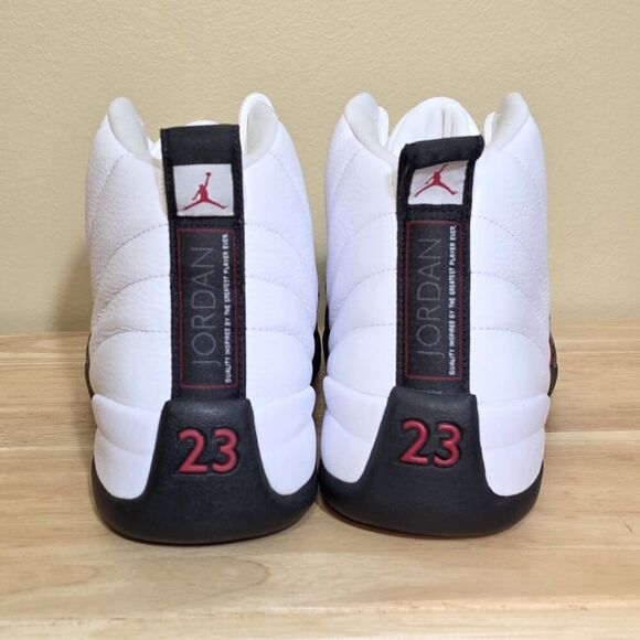 Air Jordan 12 Retro Taxi Flip White Black Red Ct8013-162 Men\'s Size 12 B-Grade